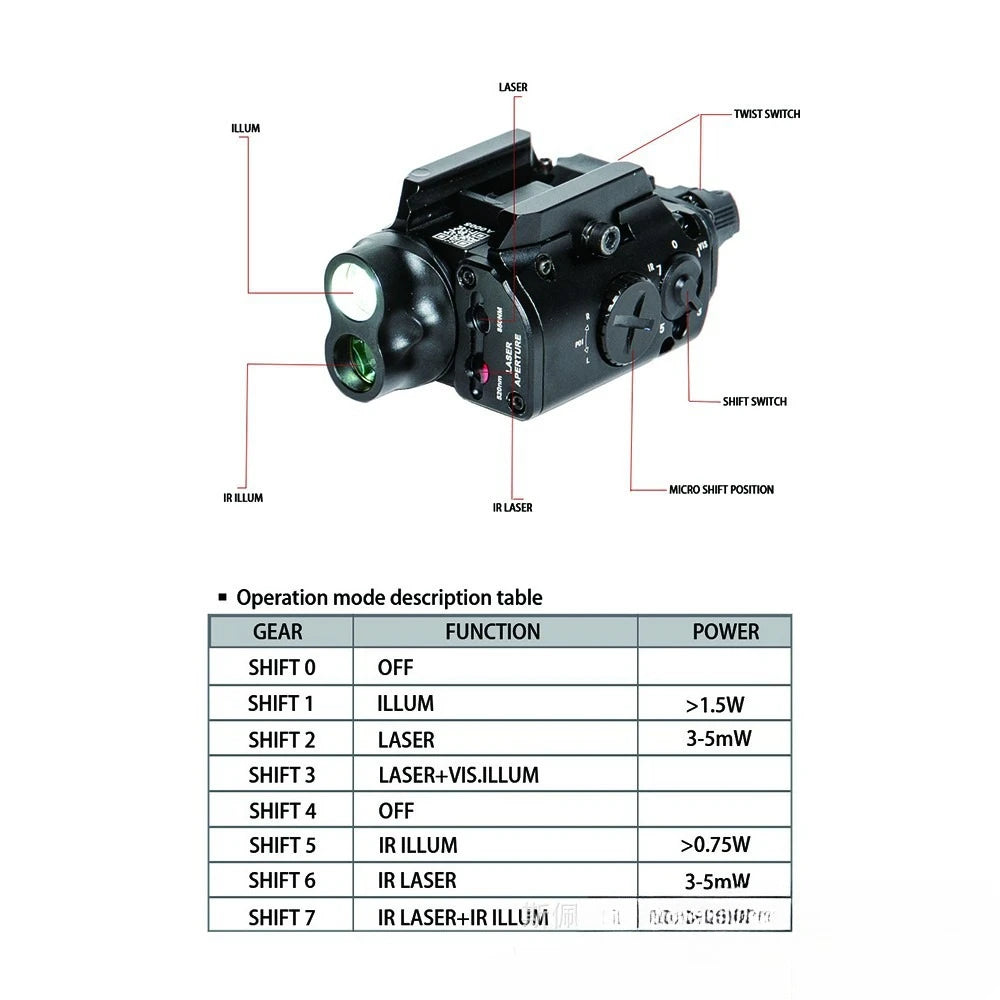 Tactical Flashlight XVL2-IRC Flashlight Hunting  Airsofty Equipment  Caza
