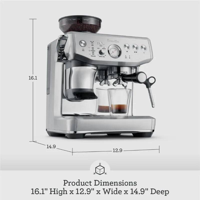 Breville the Barista Express Impress Espresso Machine Grinder,Cappuccino & Latte Machine for Home, BES876BST/BTR/BSS/DBL