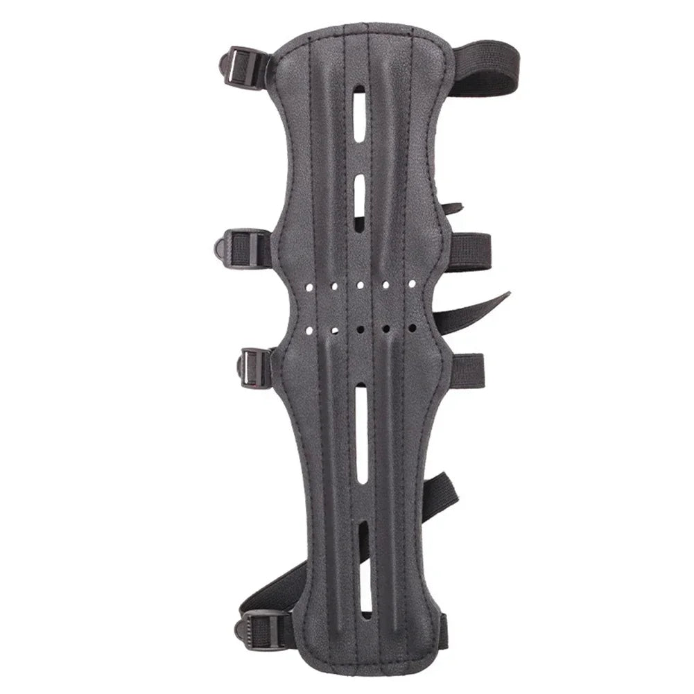 Long Leather Armguard Bow And Arrow Equipment Archery Supplies Lengthened Arm Guard With Holes Leather 30x13cm Protective Gear