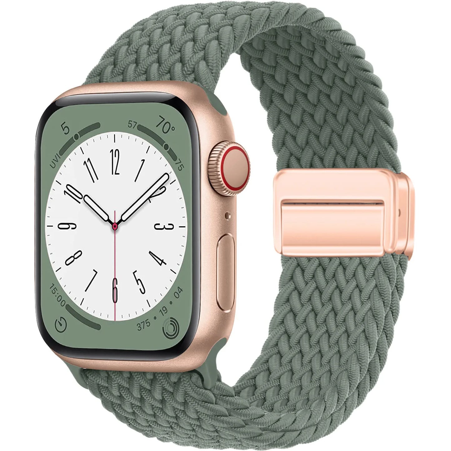Nylon Braided Strap For Apple Watch Band 44mm 40mm 45mm 49mm 41mm 38mm magnetic buckle Bracelet iWatch series se 7 3 5 6 8 Ultra
