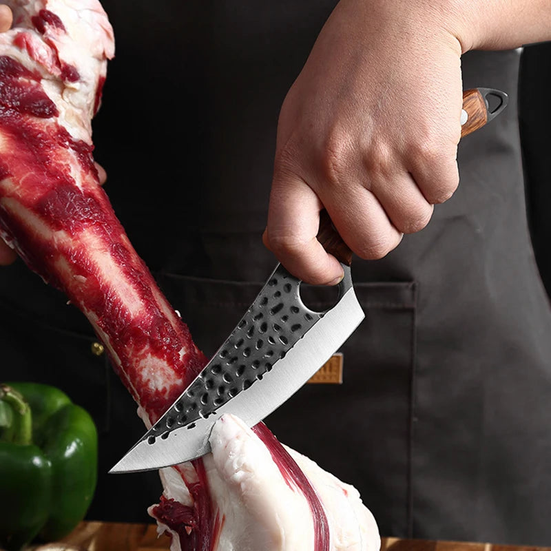 Forged Butcher Knife Kitchen Cleaver Slicing Peeling Boning Knife Sharp Chef Meat Fish Cutting Cooking Cutter