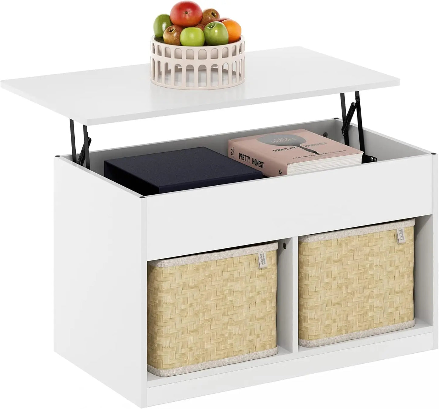 Jensen Living Room Lift Top Coffee Table with Hidden Compartment,