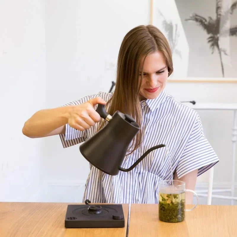 Fellow Stagg EKG Electric Gooseneck Kettle - Pour-Over Coffee and Tea Kettle - Stainless Steel Kettle Water Boiler