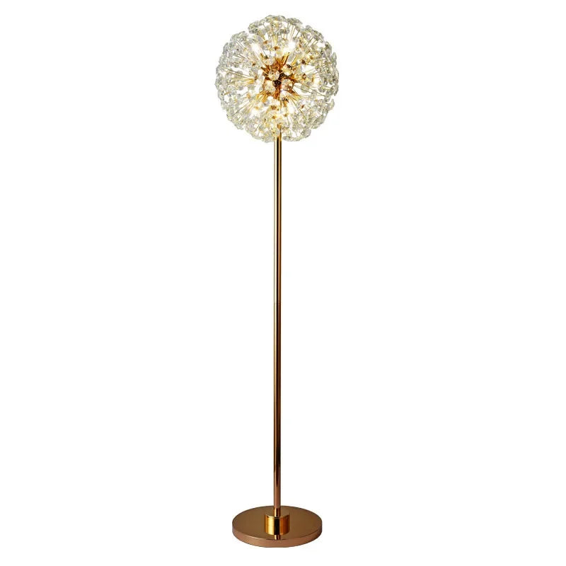 Dandelion LED Floor Lamp for Parlor Bedroom Shop Decorate Standing Lighting G4 Bulb Gold Metal Home Deco Dropshipping