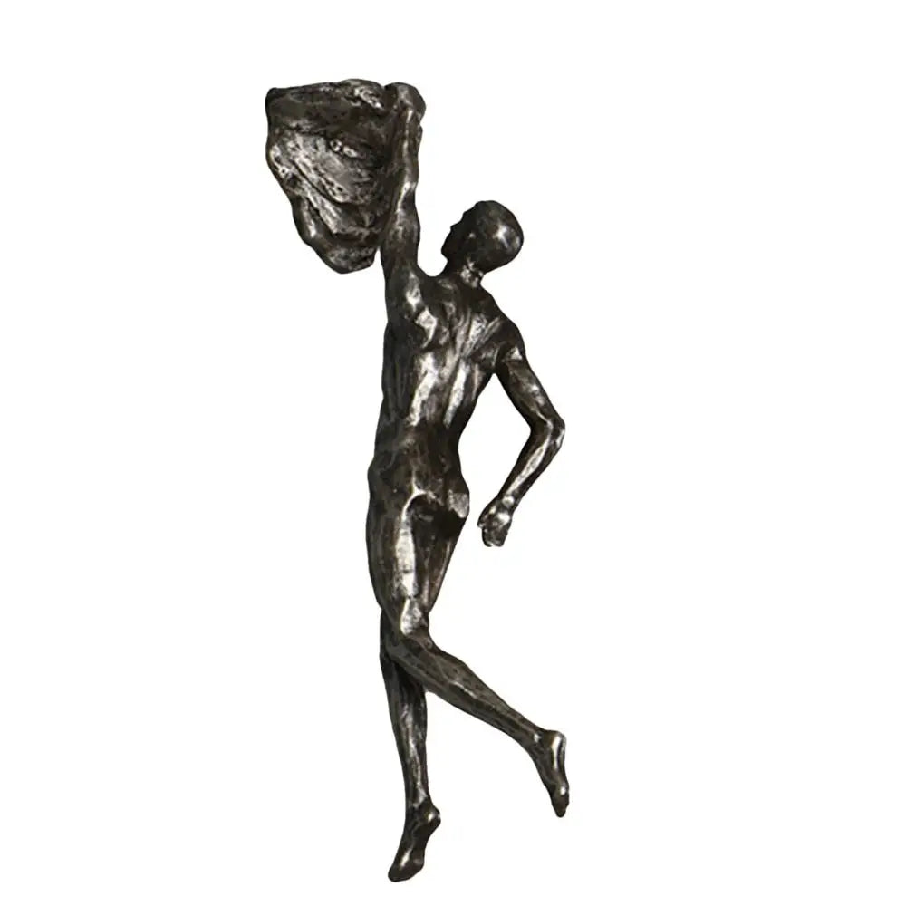Climbing Athlete Man Art Sports Wall Hanging Ornaments Home Figures Miniatures Rock Climbing Man Resin Sculptures Statue