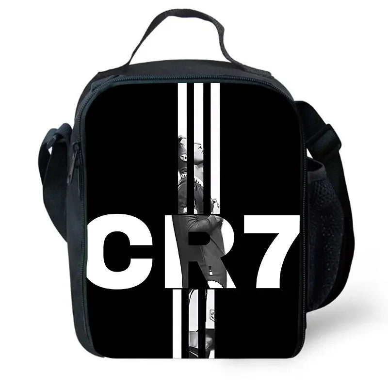 Cartoon C-CR7 Football-Stars Child School Backpack With Lunch Bags Pencil Bags School Bags for Boys Girls Best Gift