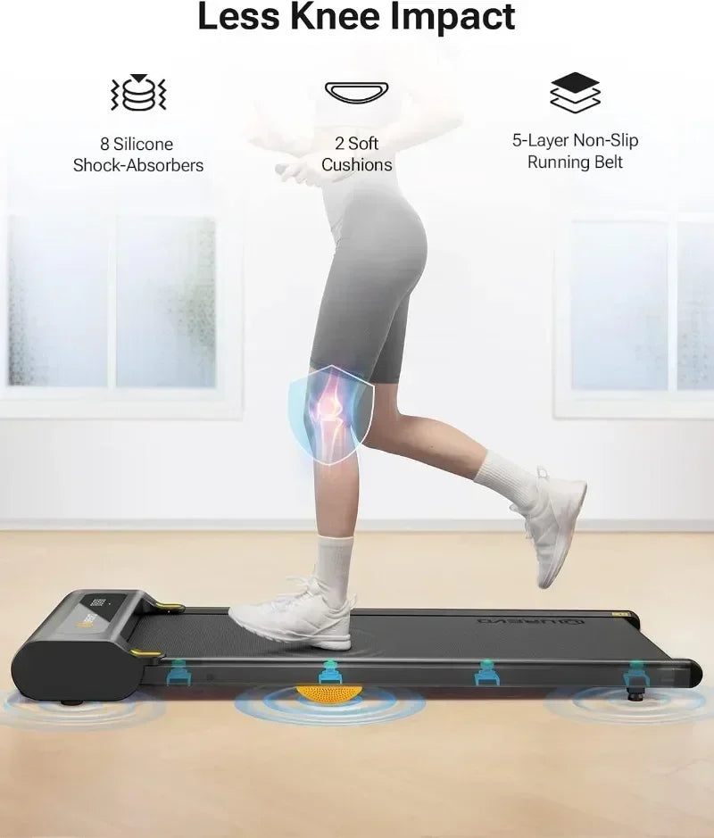 Under Desk Treadmill Walking Pad for Home/Office Portable Walking Treadmill 2.25HP Walking Jogging Machine with 265 lbs Weight