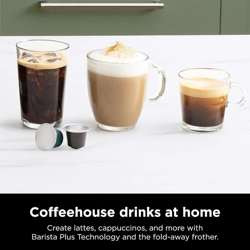Ninja CFN601 Espresso & Coffee Barista System, 3 Espresso Brew Styles, Single-Serve Coffee & Nespresso Capsule Compatible