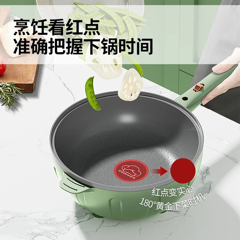 A new model of household cooking pot multi-functional electric hot pot plug-in non stick electric frying pan for outdoor