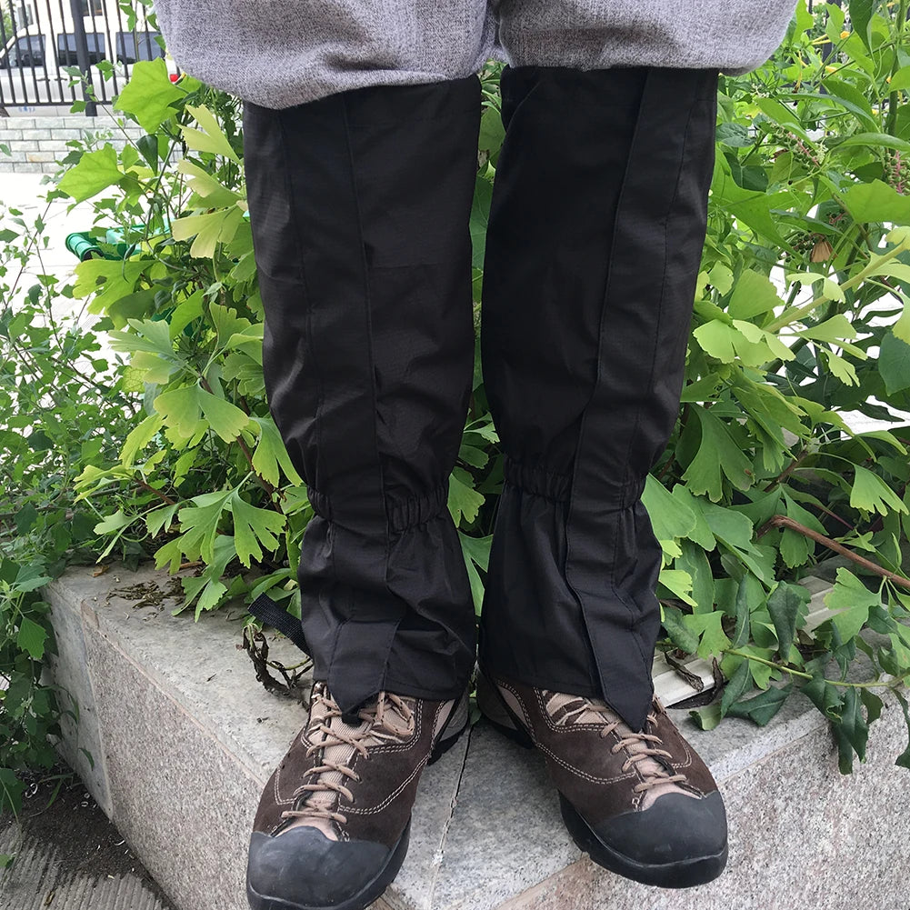 Nylon Ski Legging Gaiters Outdoor Snow Foot Cover Unisex Waterproof Leg Protection Guard Camping Hiking Travel Leg Warmers Cover