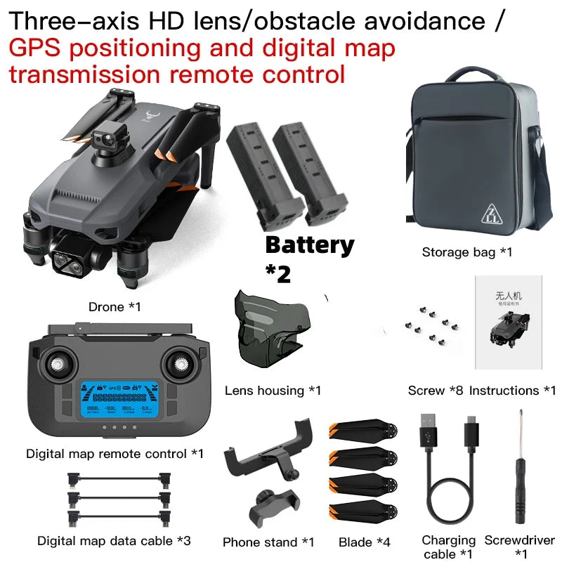 New ZLL SG909 Drone 4K Camera 3-Axis Gimbal WIFI Obstacle Avoidance Touch Screen FPV Brushless EIS Electronic RC Quadcopter Toys