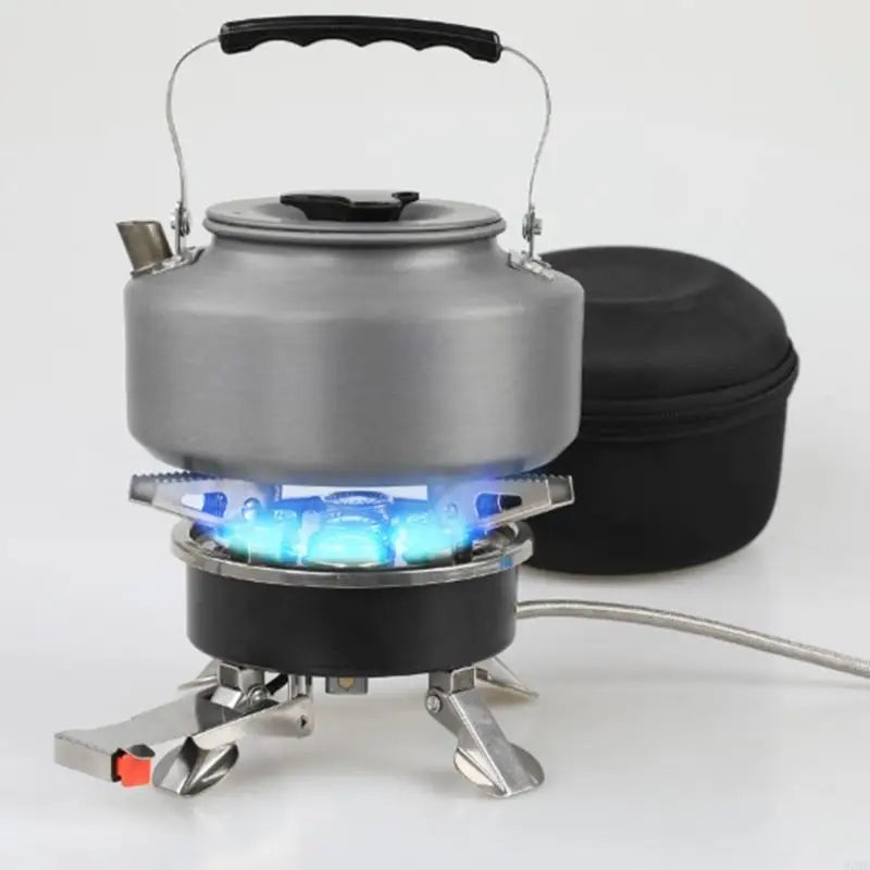 92ME Folded Stainless Steel 5 Head Cooker Hiking Garden Grills Side Burners Stove for Picnics and Family Gatherings