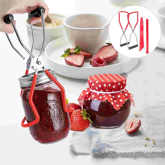 Lid Can Lifter Hand Opener Kitchen Accessories Key Chain Canning Lifting Tongs Red Plastic Mason Jars