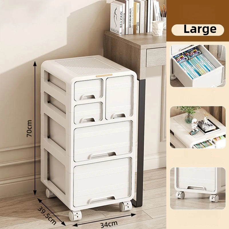 Under-Desk Storage Cabinet Drawer Removable Living Room File Organizer Bedroom Bedside Table Organizers Container for Room