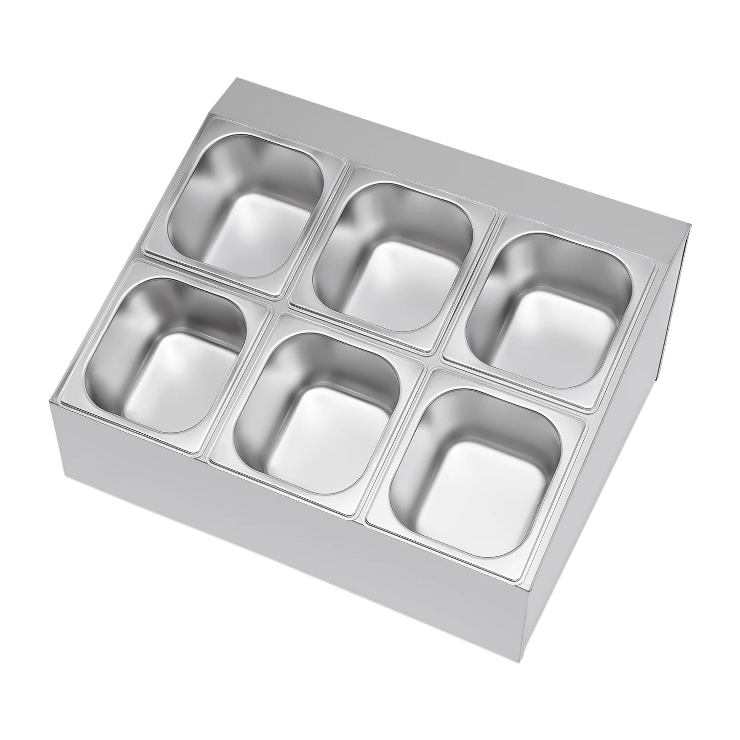 Spice Rack Shelf Stainless Steel 6 Pan Organizer Stand Store Seasoning Jam Sauce