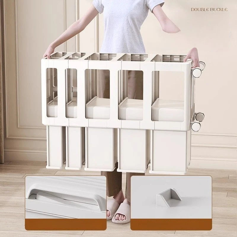 Under-Desk Storage Cabinet Drawer Removable Living Room File Organizer Bedroom Bedside Table Organizers Container for Room