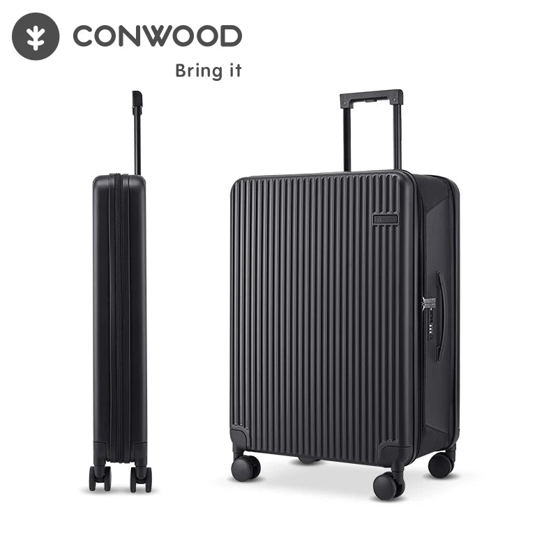 CONWOOD Foldable Suitcase Carry-on Travel Luggage 100% PC  20" 26"