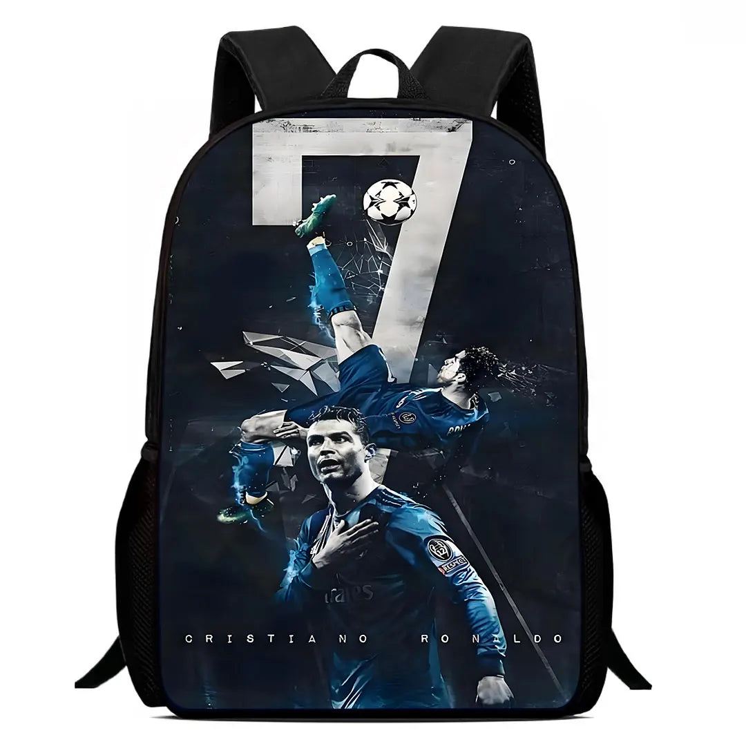 Cartoon C-CR7 Football-Stars Child School Backpack With Shoulder Bags Pencil Bags School Bags for Boys Girls Best Gift
