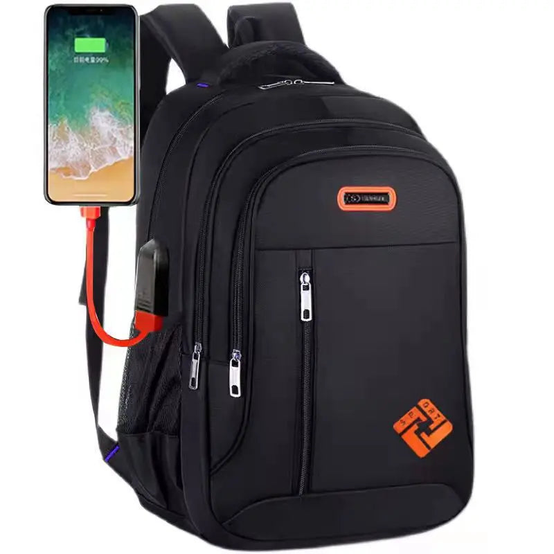 Backpack for Men 2023 New Multifunctional Business Notebook Backpack USB Charging Waterproof Film Men's Backbag Casual Bag