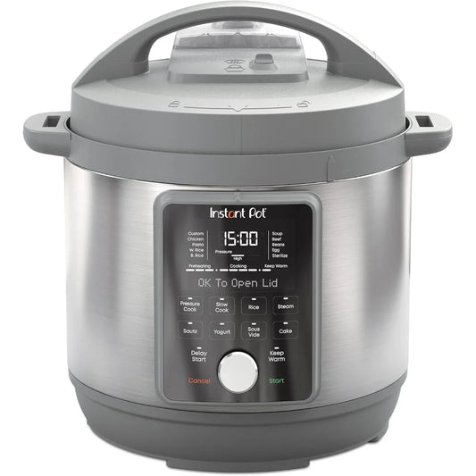 8Qt Whisper Quiet 9in1 Electric Pressure Cooker,Slow Rice Cooker,Steamer,Sauté,Yogurt Maker,Warmer & Sterilizer,Stainless Steel