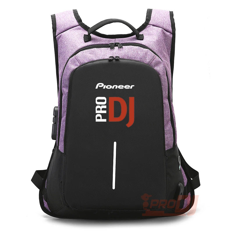 2024 Pioneer Pro Dj Large Capacity Backpack Anti-theft With Lock Laptop Bag With USB Charging Travel Bag Fashion Casual Backpack