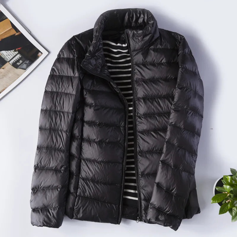 New Women Thin Down Jacket White Duck Ultralight Jackets Autumn and Winter Warm Coats M-5XL Portable Outwear Down Jacket Women