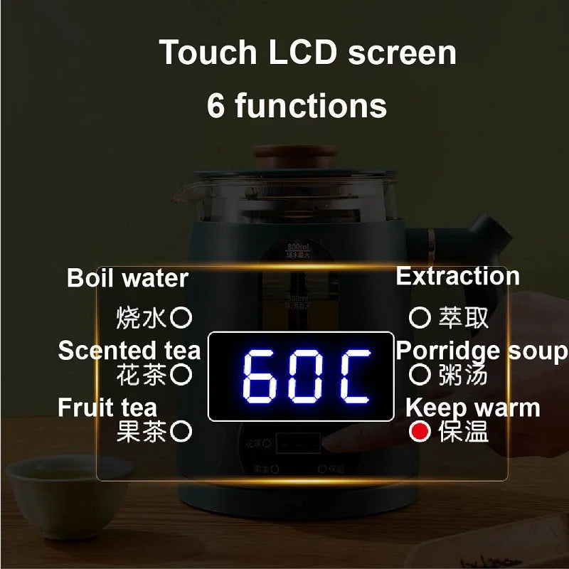 110V 220V 800ml Smart Tea Maker Portable Tea Making Machine Home Health Kettle Automatic Keep Warm Multifunction Flower Teapot