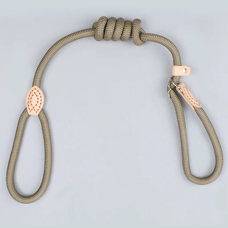 P Chain Dog Leash Slip Collar pet Walking Leads Nylon Dog Mountain Climbing Rope puppy pet Traction For small Medium Large Dogs