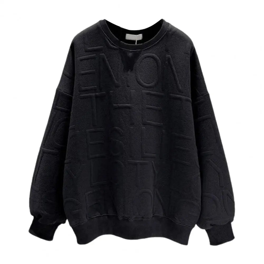 Women Winter Sweatshirt Crew Neck Oversized Knitted Sweater Loose Cold-proof Pullover Vintage Spring Sweatshirt Female Clothes