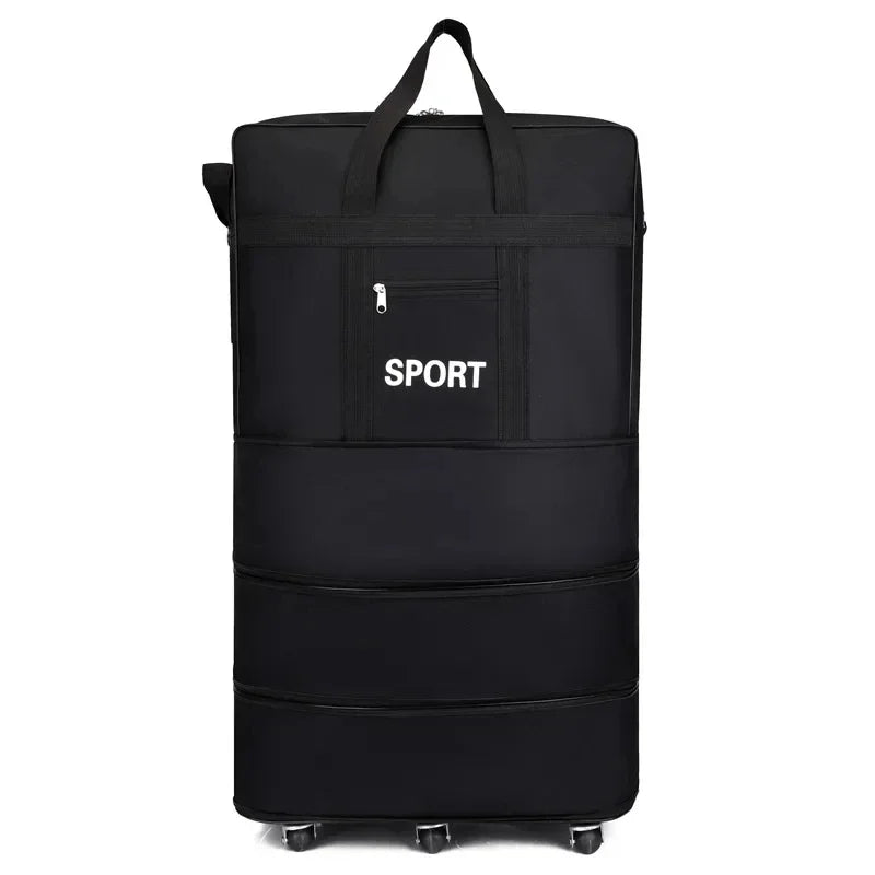 Plus Airline Checked Bag Oxford Large Capacity Travel Universal Wheel Foldable Luggage Moving Storage Bag Rolling Packing Cubes