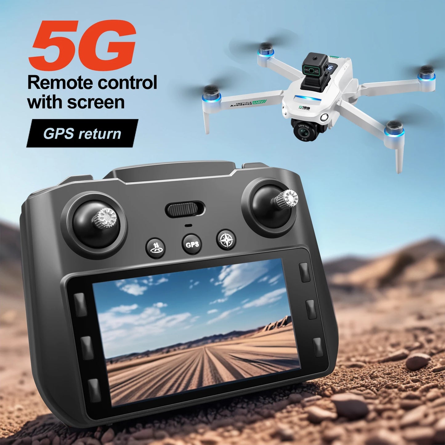 S159 GPS Mini Drone 8K Professional FPV Dron with 4K Cameras RC Quadcopter Aerial Aircraft Obstacle Avoidance Helicopters UVA