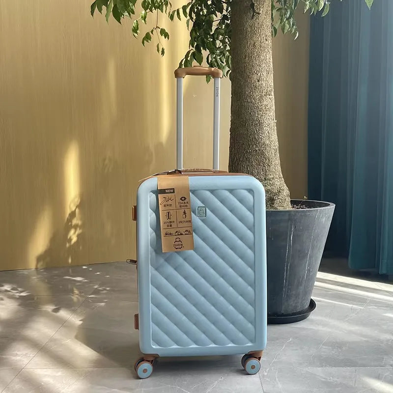 Fashion travel luggage universal wheel ins popular 20/24/26 checked trolley suitcase bag 20-inch boarding password luggage