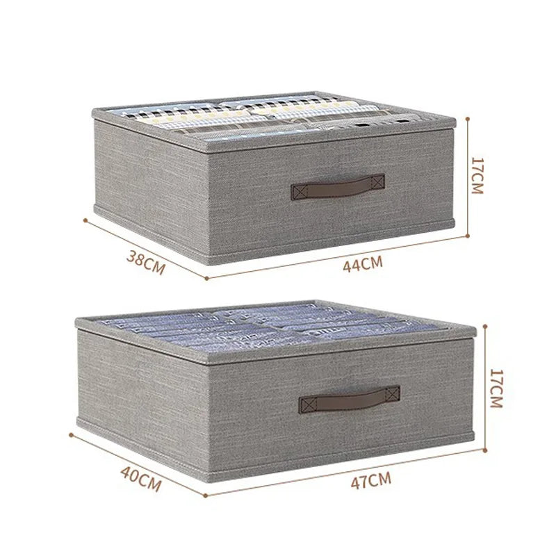 Wardrobe Clothes Storage Organizer Sweater T-Shirt Storage Box Thickened Pants Storage Box Underwear Socks Organizer For Home