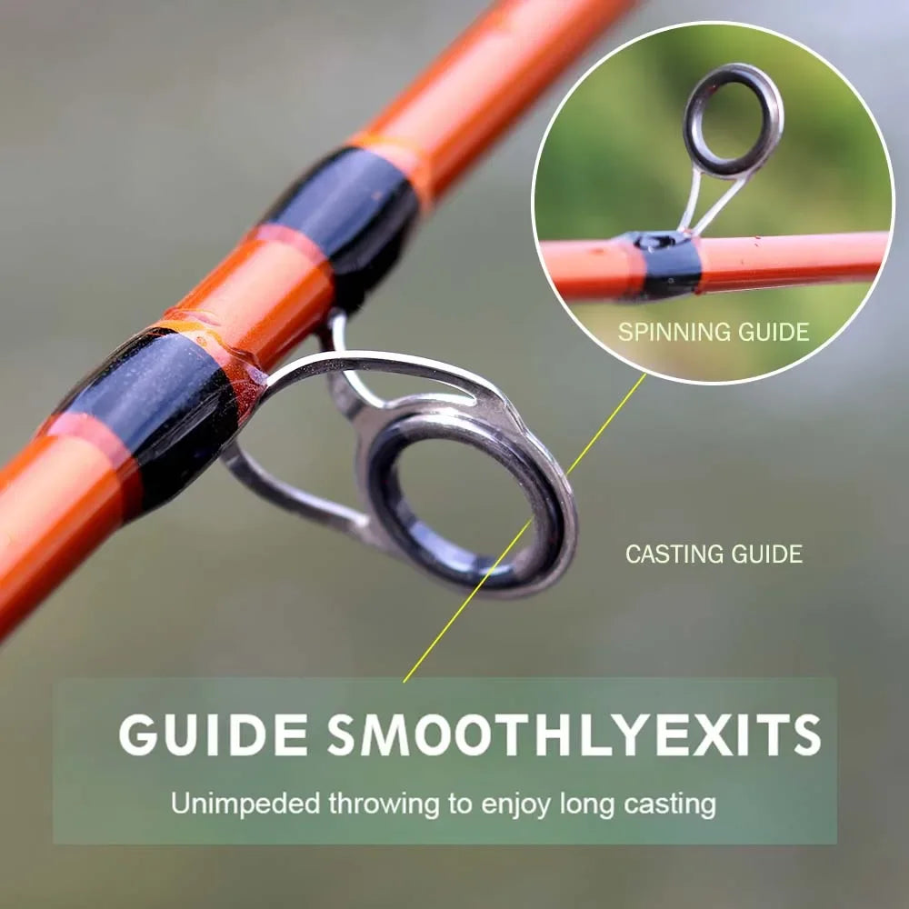 BAKAWA 1.8M 2.1M Casting Spinning Fishing Rods 4 Section UltraLight Portanble Lure Feeder Pole Travel Pesca Saltwater Freshwater