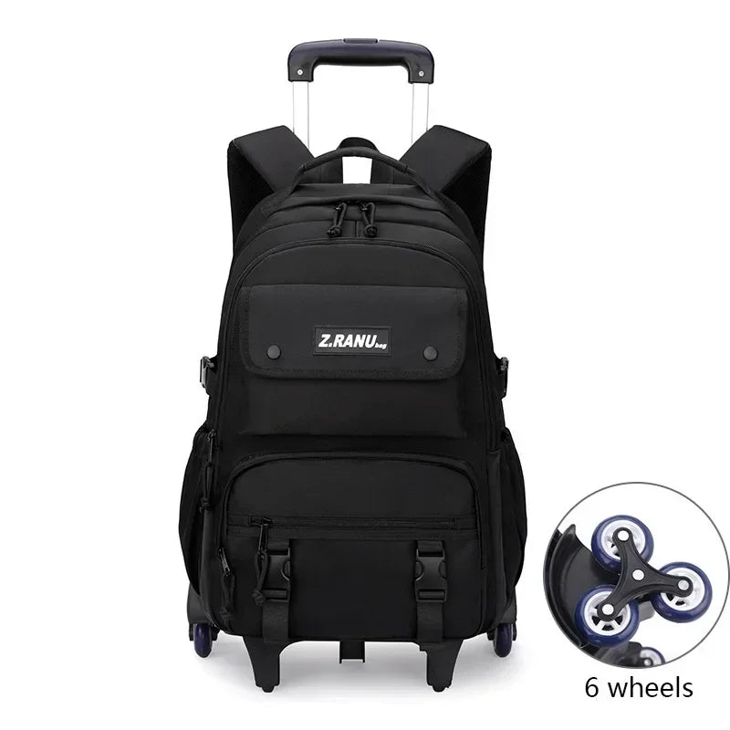 New Boys Rolling Backpacks Kids Luggage Wheeled Backpack for School Boys Trolley Bags Roller Bookbag Mochilas Escolares Infantil