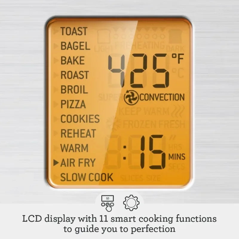 Breville the Smart Oven® Air Fryer, Convection Countertop Oven, Air Fryer Toaster Oven Combo, BOV860BST, Black Stainless Steel