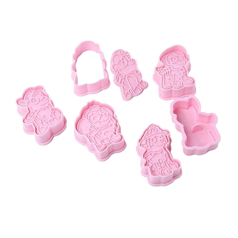 6pcs Paw Patrol 3D Cookie Mold Biscuit Mold Bakeware Press Baking Mold Cake Chocolate Mold Kids Birthday Party Gift