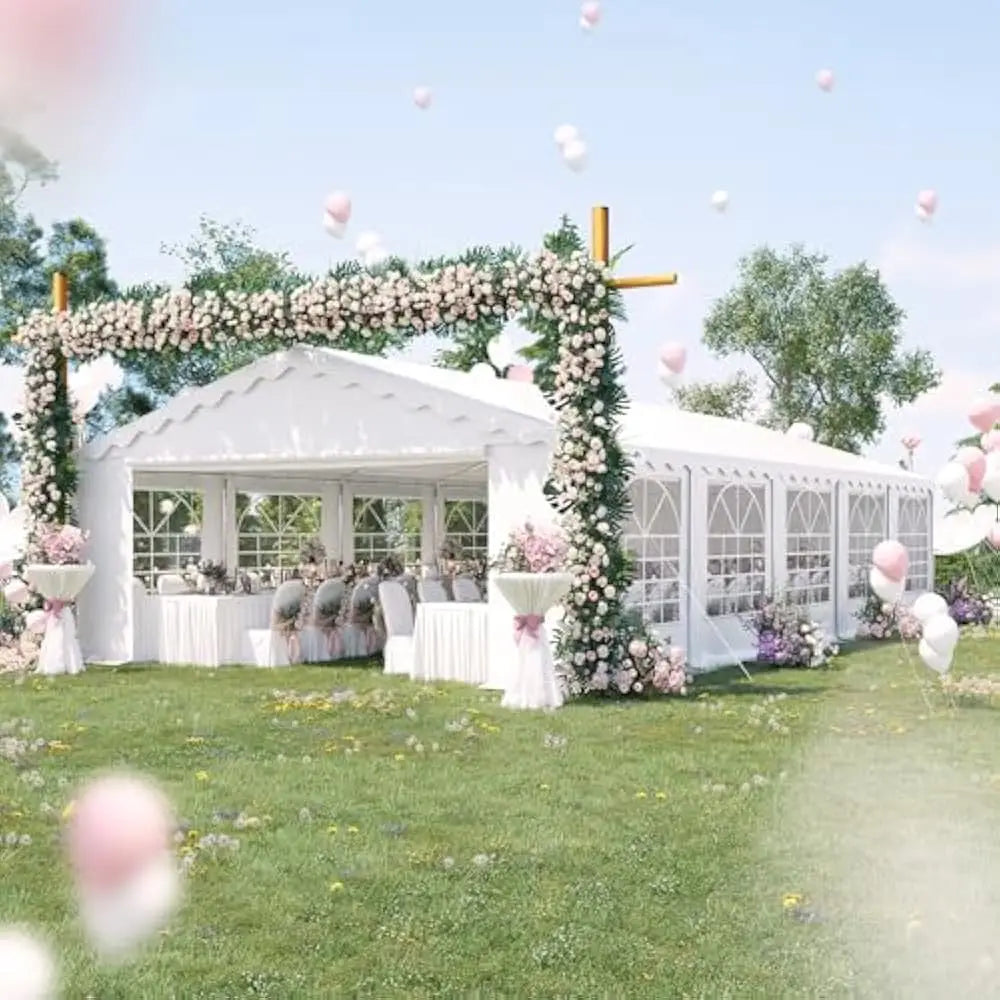 Party Tent, Heavy Duty Wedding Tents, Outdoor Gazebo Event Shelter Canopy with Carry Bags, 20'X40'