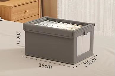 Visible Wardrobe Storage Organizer with Clear Window Large Capacity for Home Closet Bedroom T-Shirt Underwear Pants Organization