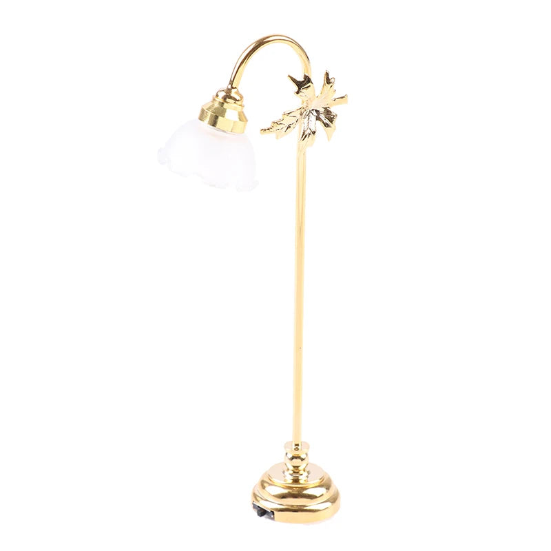 1/6 1/12 Dollhouse Miniature LED Floor Lamp Battery Operated With ON/OFF Switch