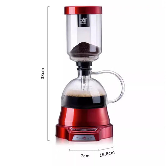 Japanese Style Electric Siphon coffee maker 3 cups vacuum Coffee machine Brewer Drip Tea Siphon Glass Pot filter Espresso maker