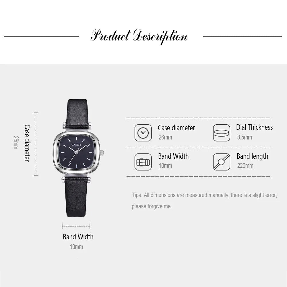 Elegant Square Watches For Woman New Casual Minimalist Green PU Bracelet Ladies Luxe Quartz Wristwatches Clock Montres Femmes