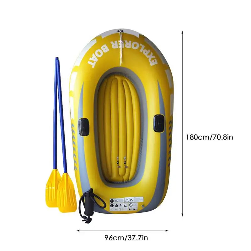 Inflatable Kayak Canoe Inflatable Fishing Boat Outdoor Floating Lake Boat 1/2 persons Inflatable Dinghy Boat Floats for Rafting