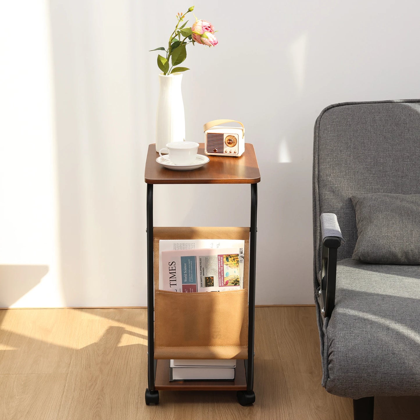 Home small tea table, table, sofa, side cabinets, tea water cabinet, modern simple and easy density board, mobile tea table
