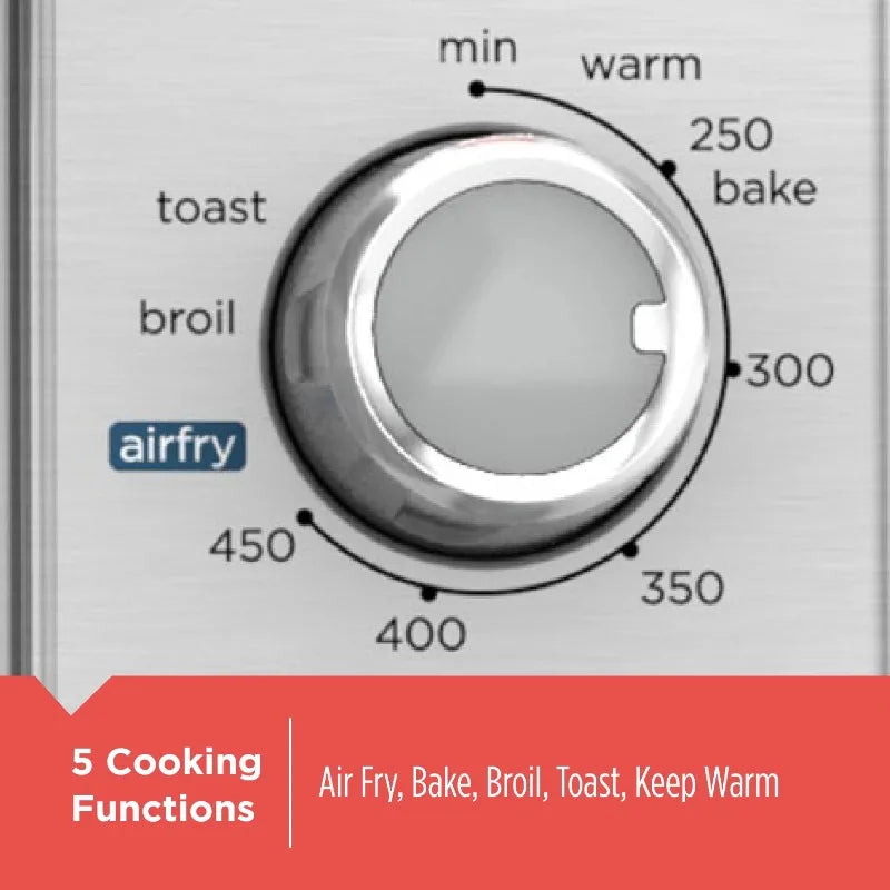 BLACK+DECKER  6-Slice Crisp 'N Bake Air Fry Toaster Oven, TO3217SS
