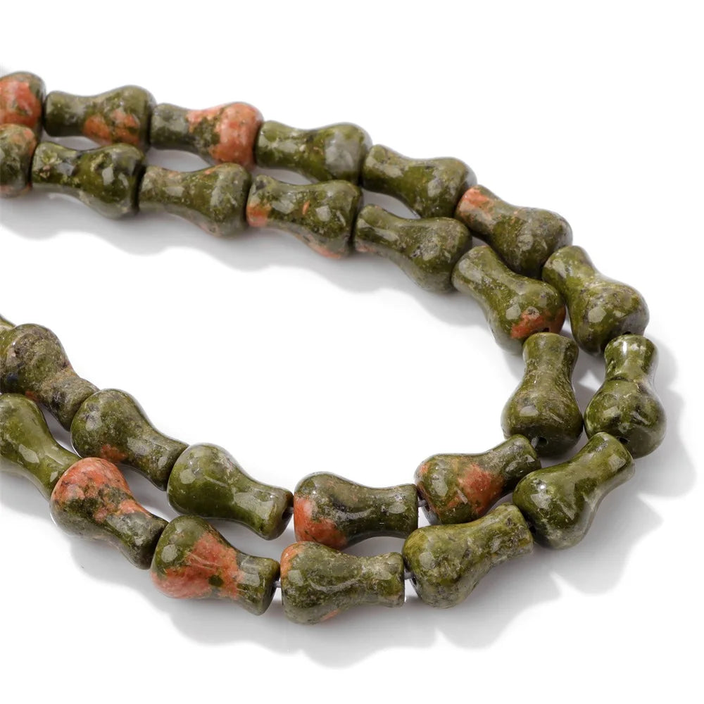 8x12mm Natural Vase Shape Stone Beads Agates Opal Tiger Eye Gems Bead Polished Spacer Loose Beads for Jewelry Making Handmade