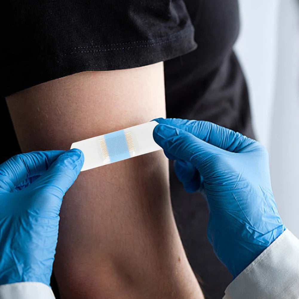 50/120Pcs Transparent Band Aid PU Transparent Waterproof Band Aid Invisible Waterproof Adhesive Bandages First Aid Emergency Kit