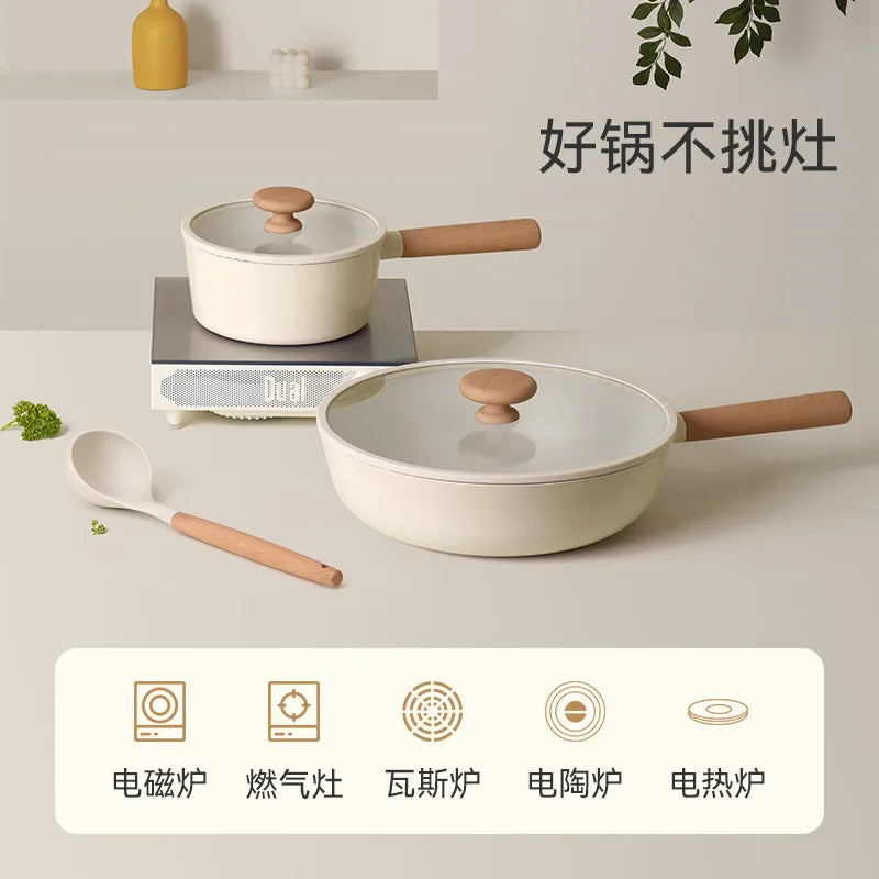 Household Non-stick Pan Smoke Free Stir-fry Pot Milk Pan Soup Pot  Cooking Pot Non Stick Freeshippping Cookware