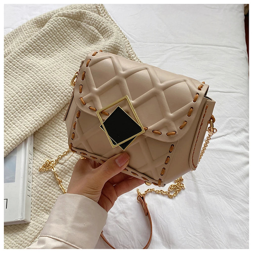 DIY Handmade PU Leather Rhombus Parts Weave Material Set Handbag Shoulder Strap Crossbody Bag Women Accessories With Hardware