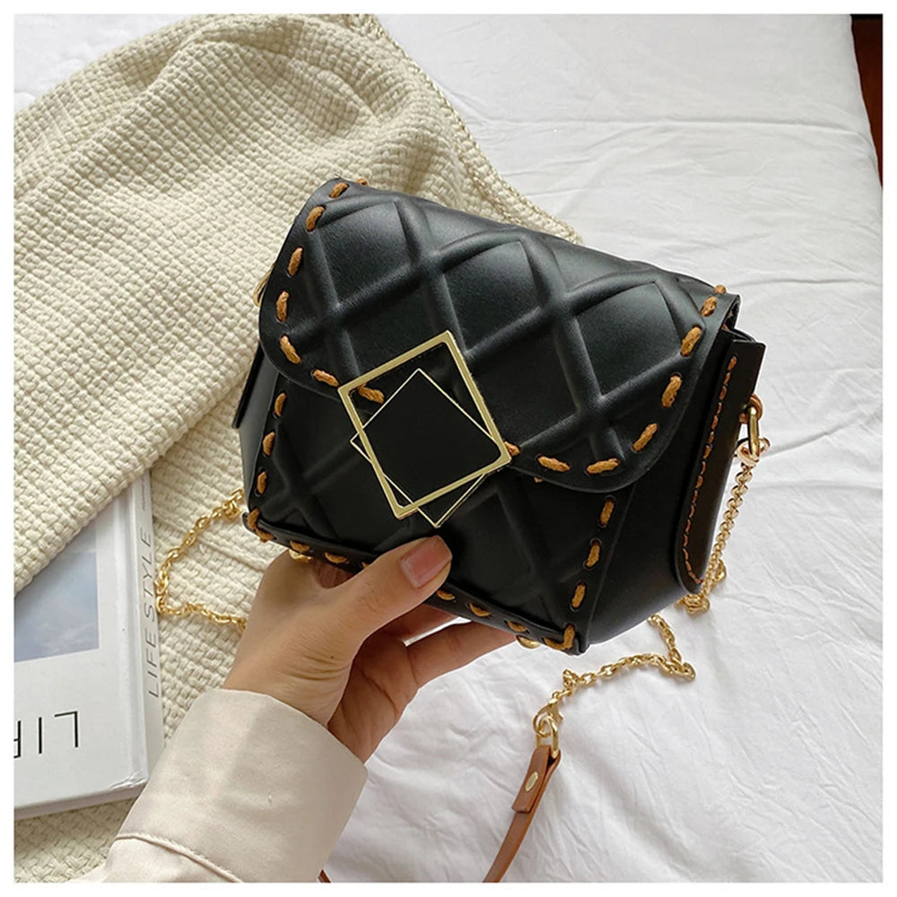DIY Handmade PU Leather Rhombus Parts Weave Material Set Handbag Shoulder Strap Crossbody Bag Women Accessories With Hardware